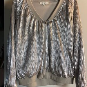 Gold shimmer bomber jacket